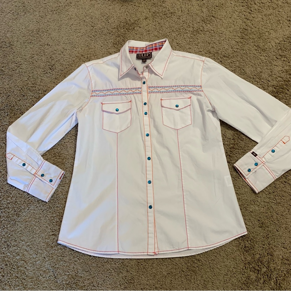 CowGirl Up Western Rodeo Blouse Large